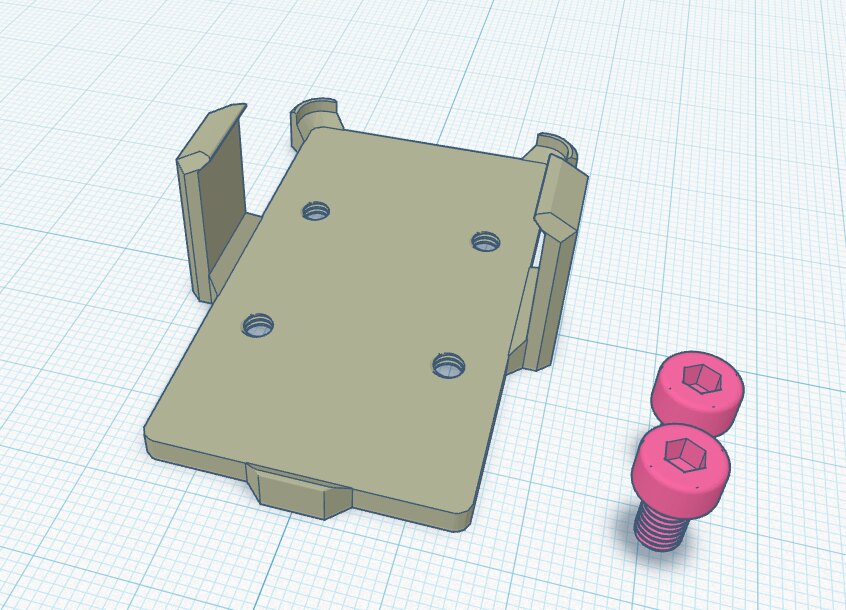 CAD model of drone electronics mount